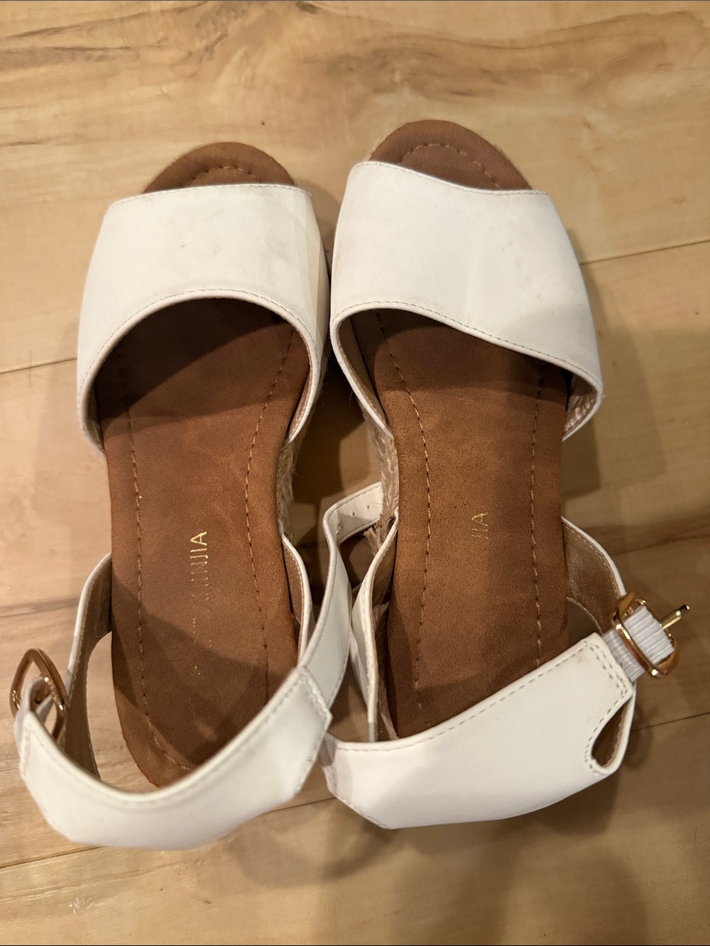 Amazon White Girls' Open-Toe Ankle Strap Dress Sandals